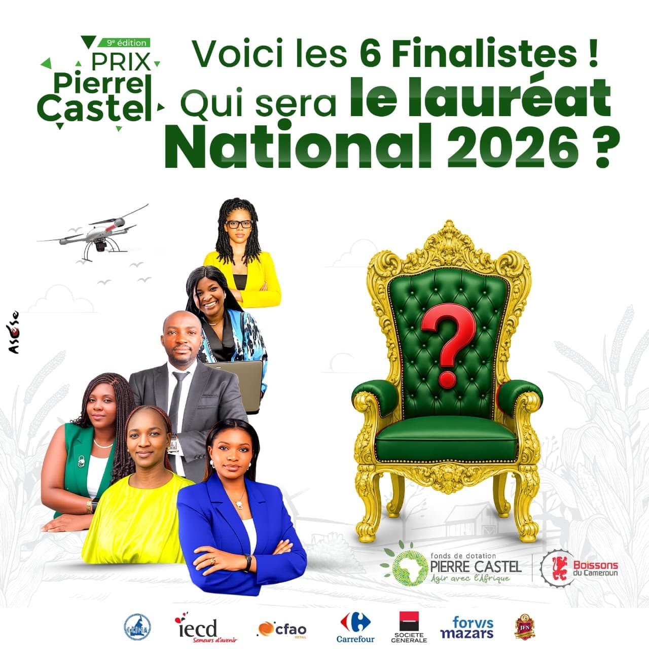 Prix Pierre Castel 2026 : Six entrepreneurs qualifiés pour la finale nationale