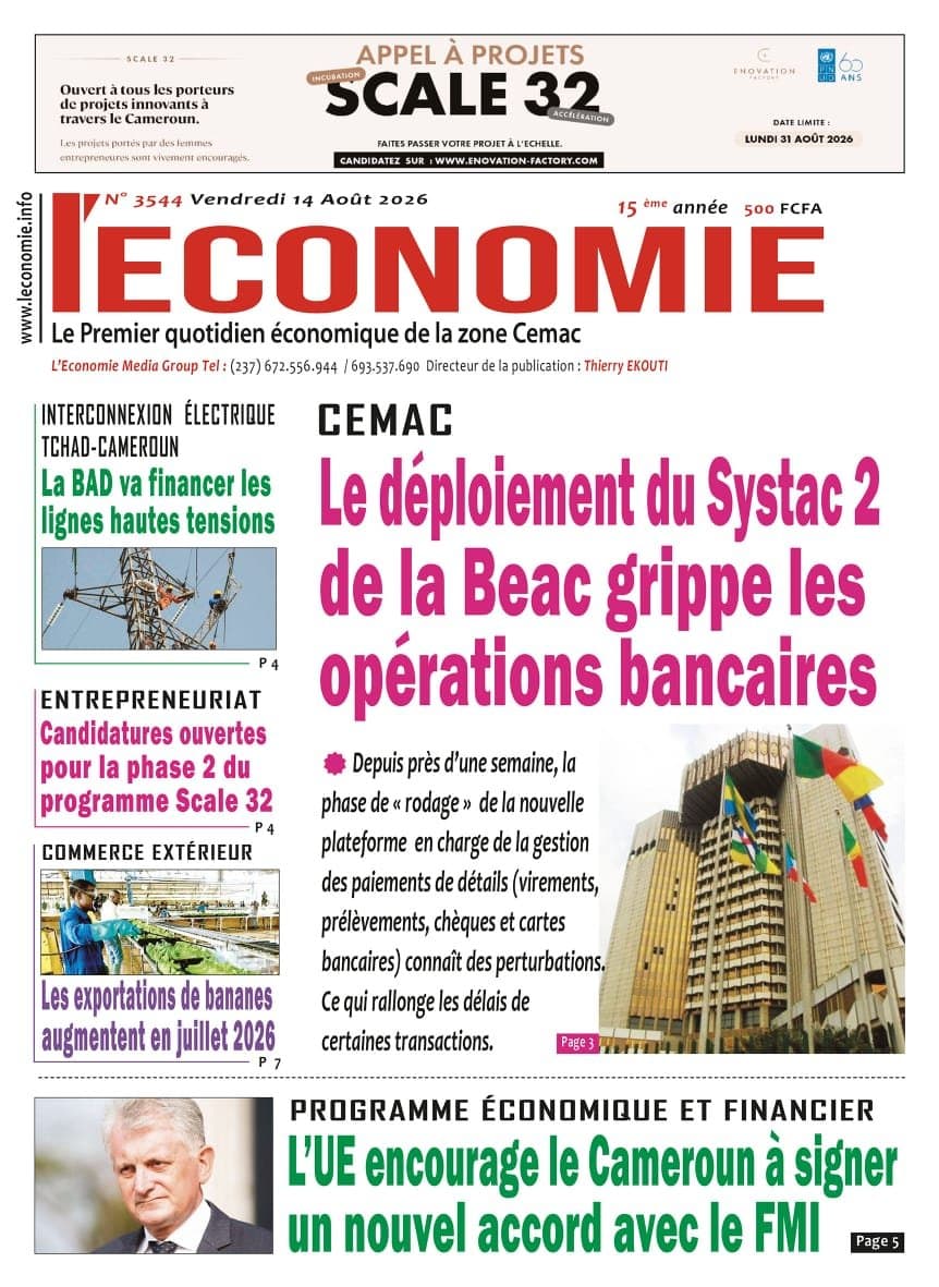 3544 L’Economie du Vendredi 14 Août 2026