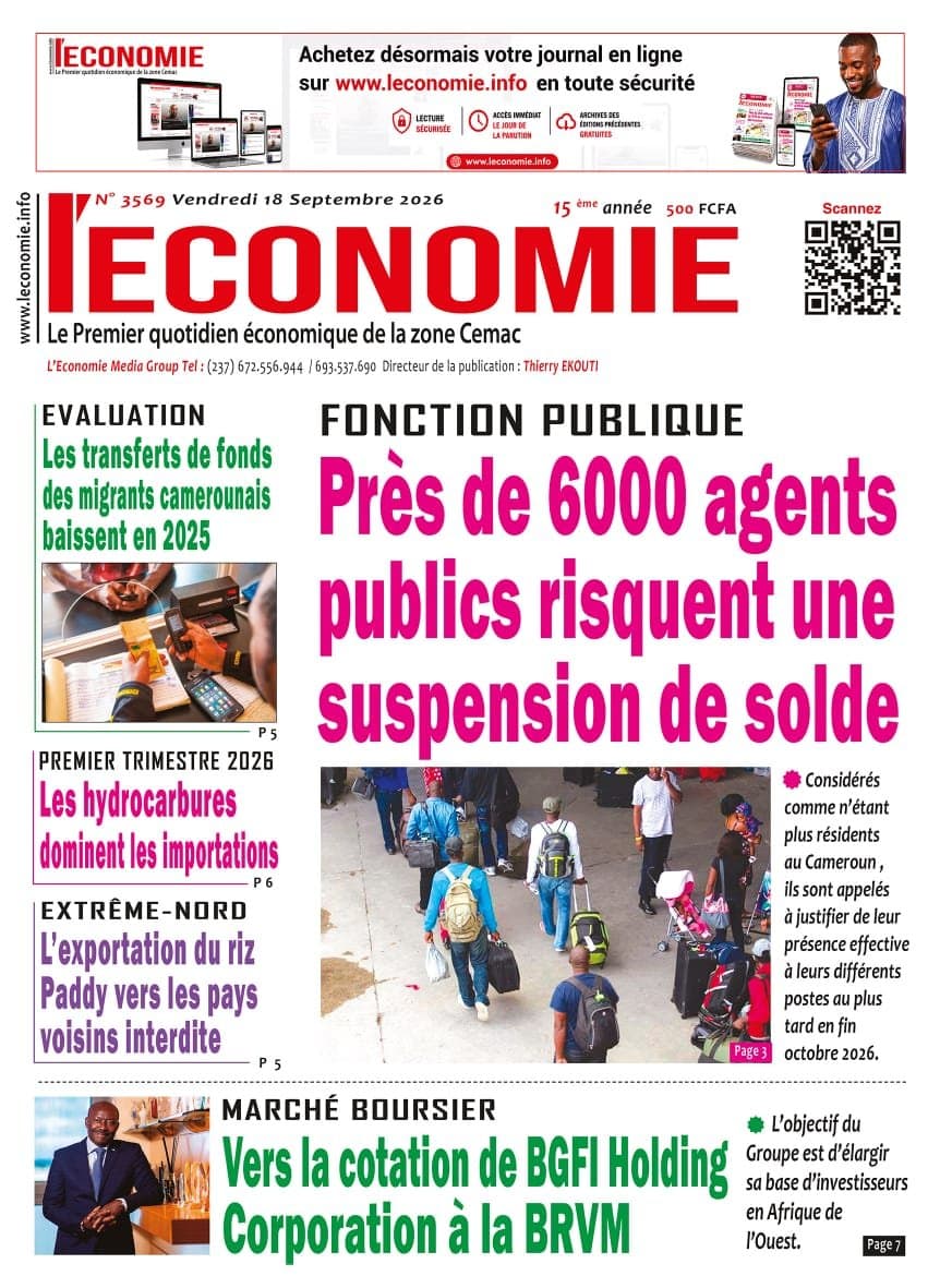 3569 L’Economie du Vendredi 18 Septembre 2026