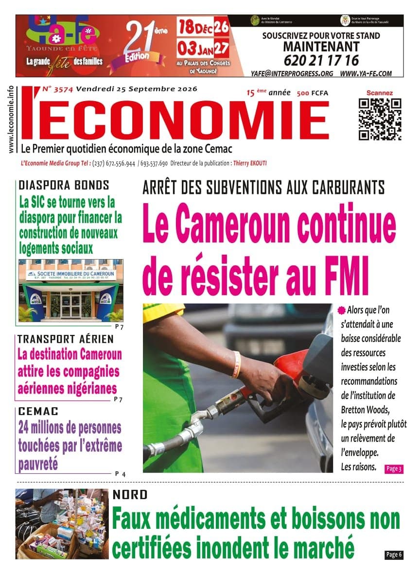 3574 L’Economie du Vendredi 25 Septembre 2026